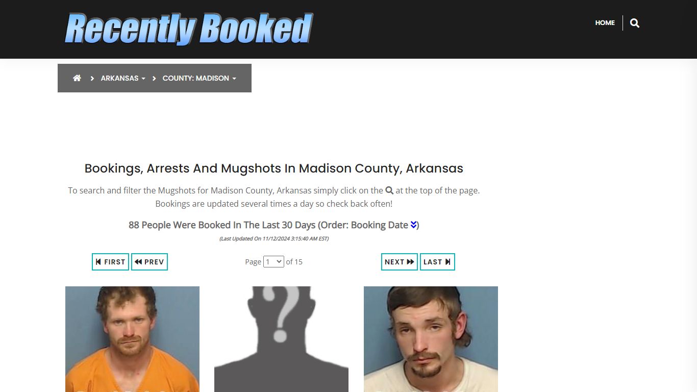 Bookings, Arrests and Mugshots in Madison County, Arkansas