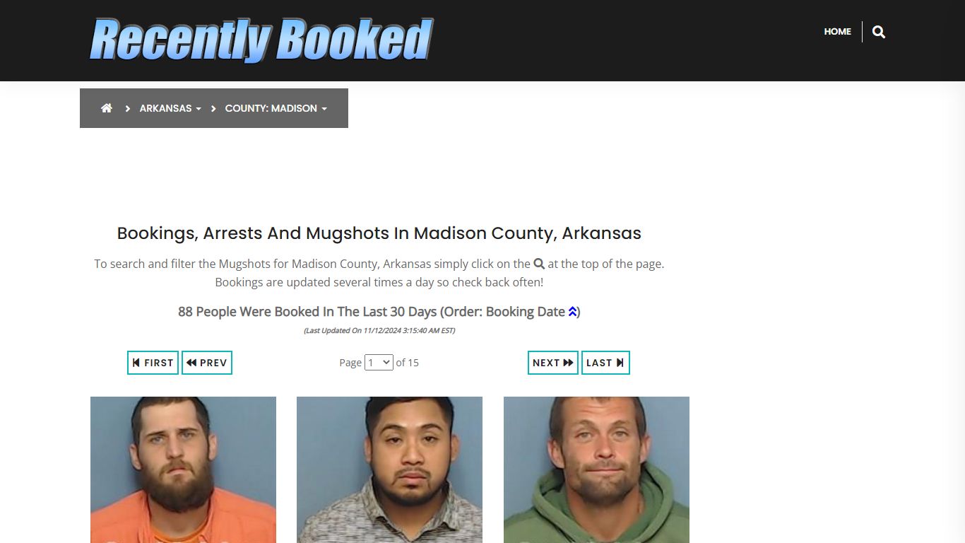 Bookings, Arrests and Mugshots in Madison County, Arkansas